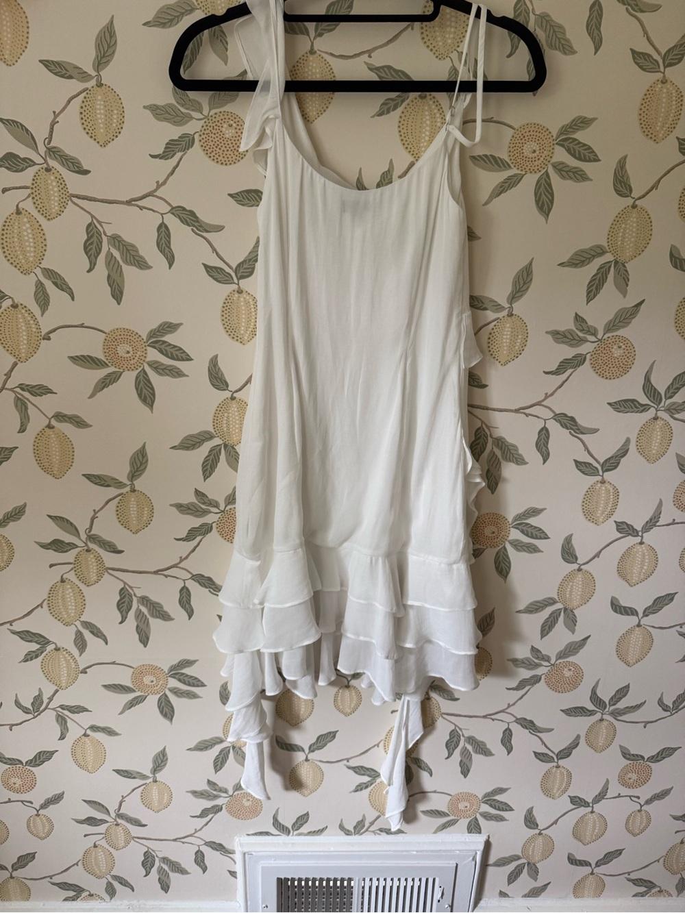 NBD White Lightweight Slip Dress with Spaghetti Straps